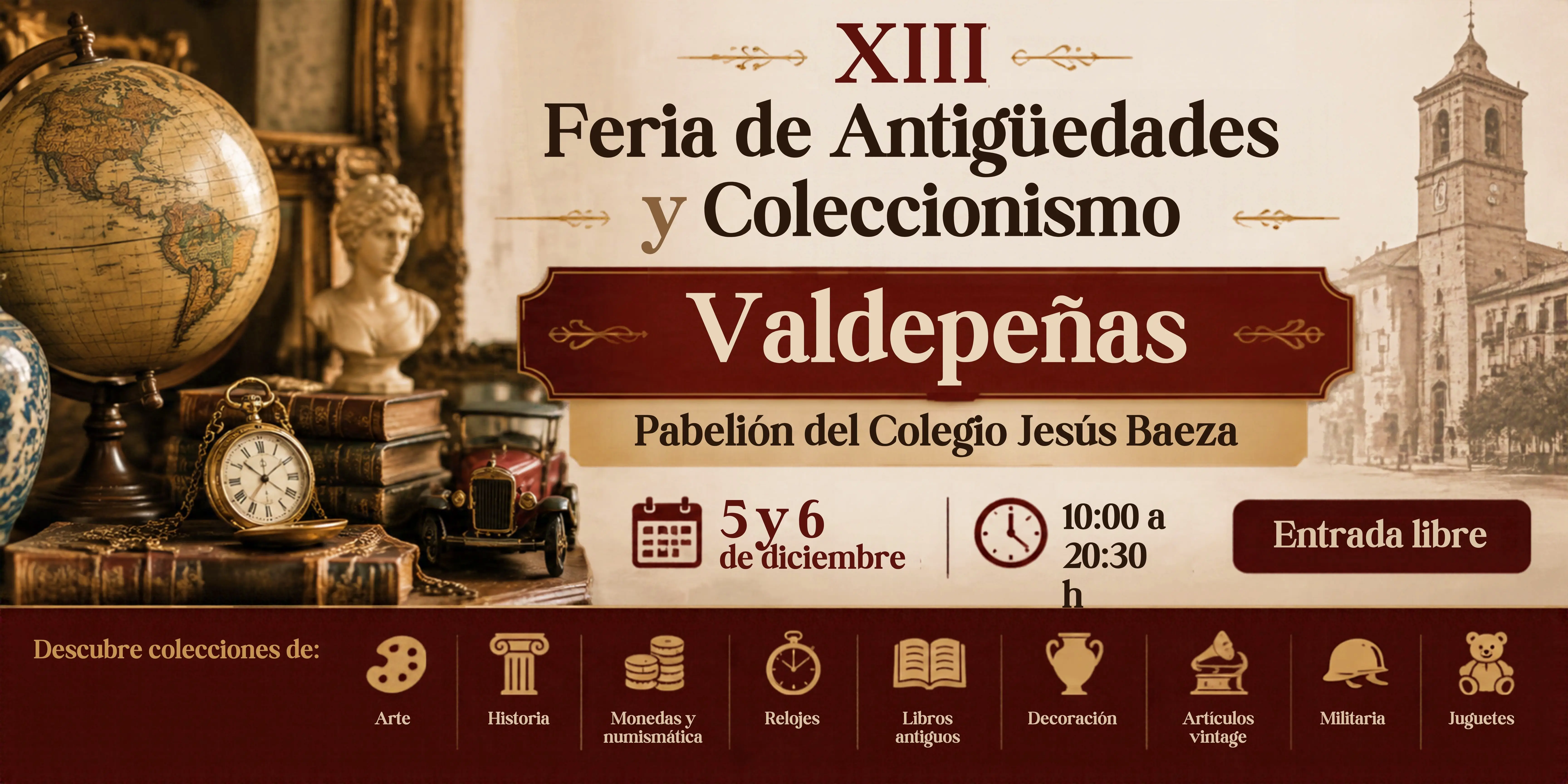 Banner XIII Feria de Antiguedades y Coleccionismo de Valdepeñas